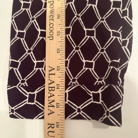 Chico's Navy and White Button Down Shirt with Notched Collar Artsy Summer Sz 3X - Picture 5 of 7